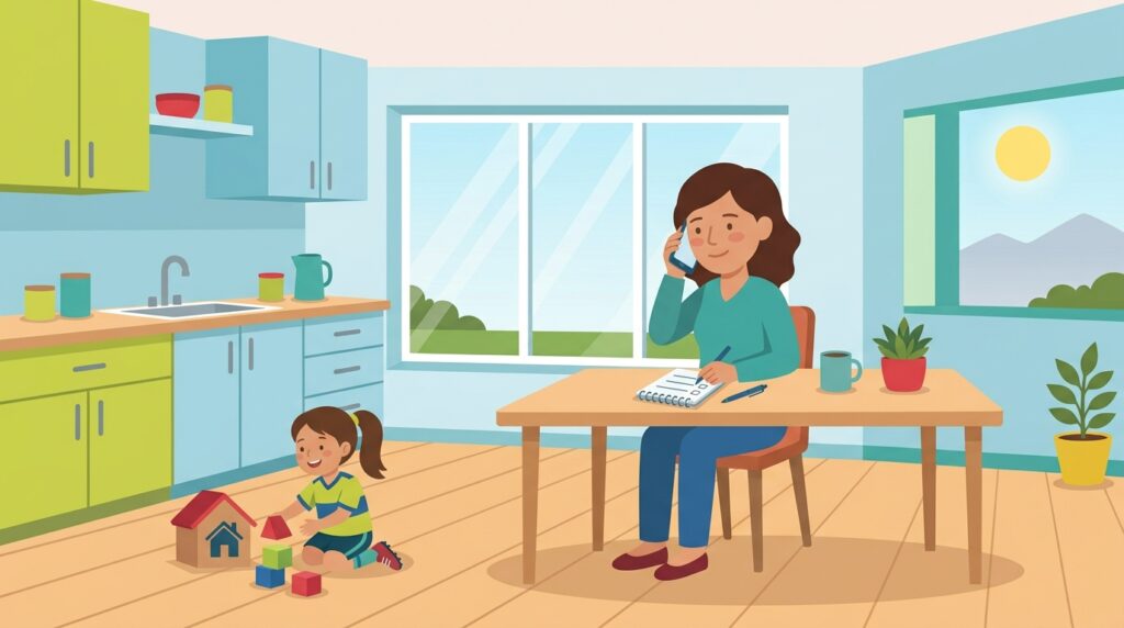 Parent calling a pediatric office with a list of questions